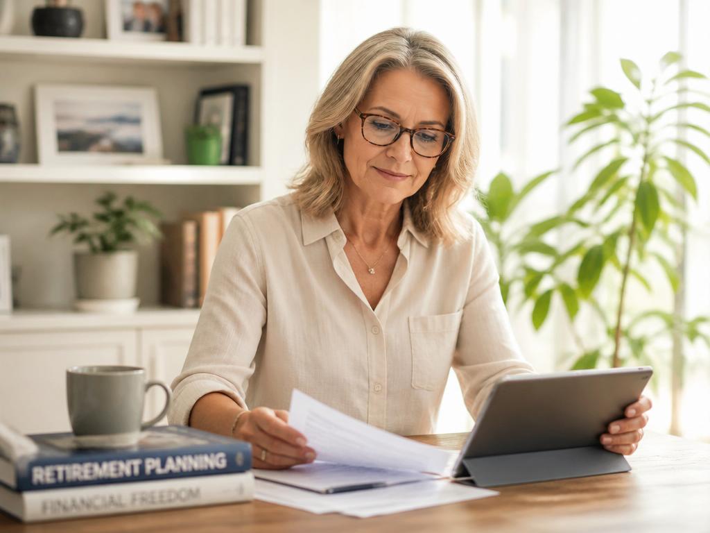 Femme planifiant sa retraite